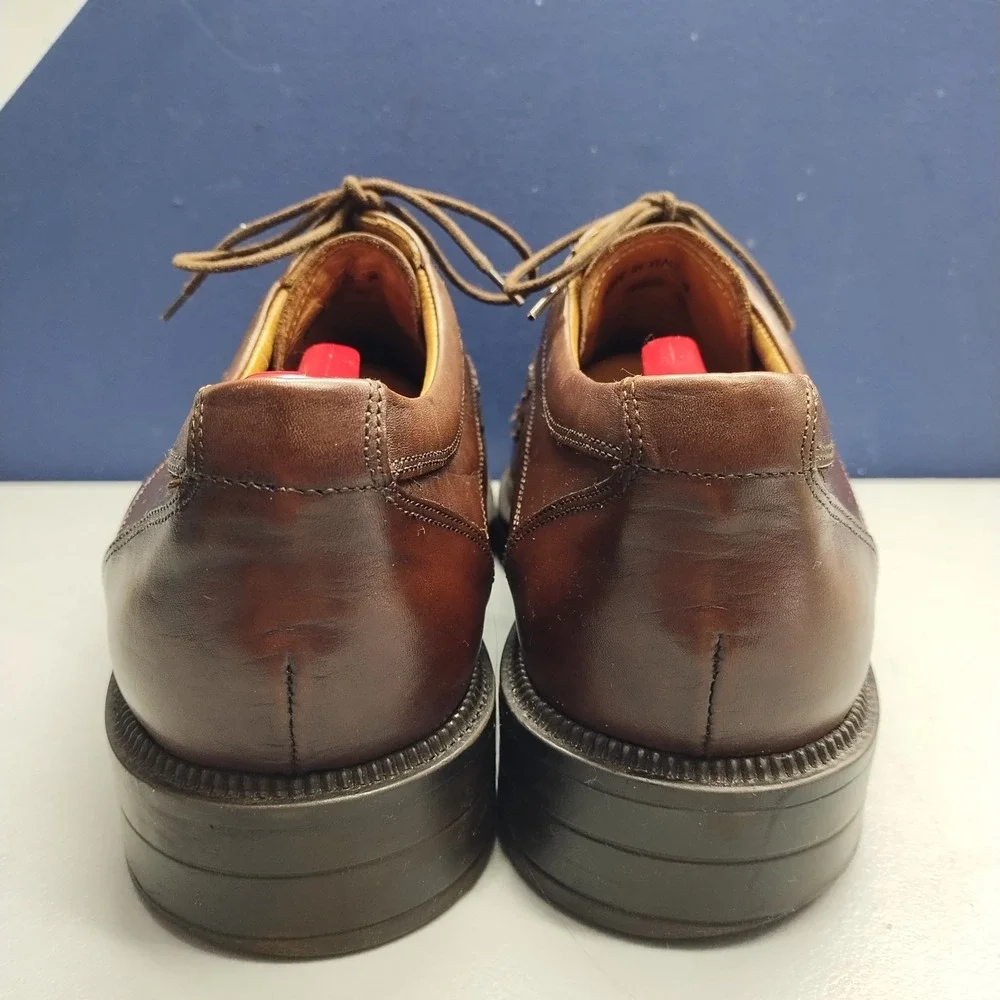 Cease by Florsheim Oxford Shoes Mens US 10M Brown‎ Leather Shock Cushion Lace Up